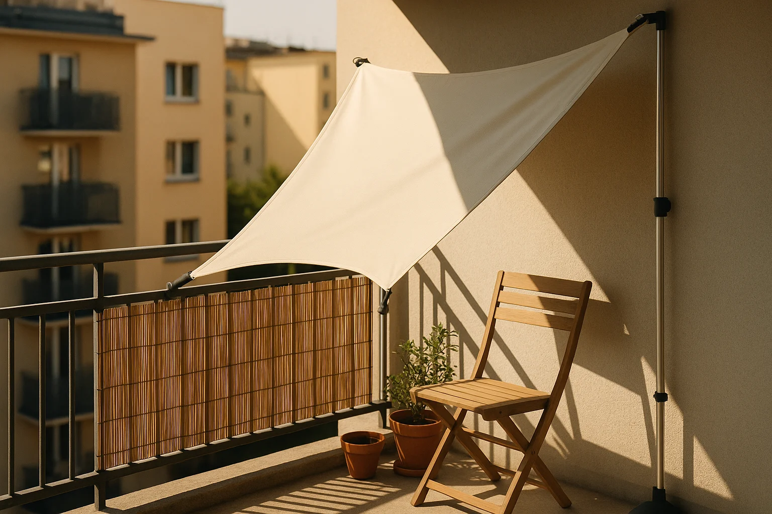 Créer une ombre efficace au balcon sans percer ni clim