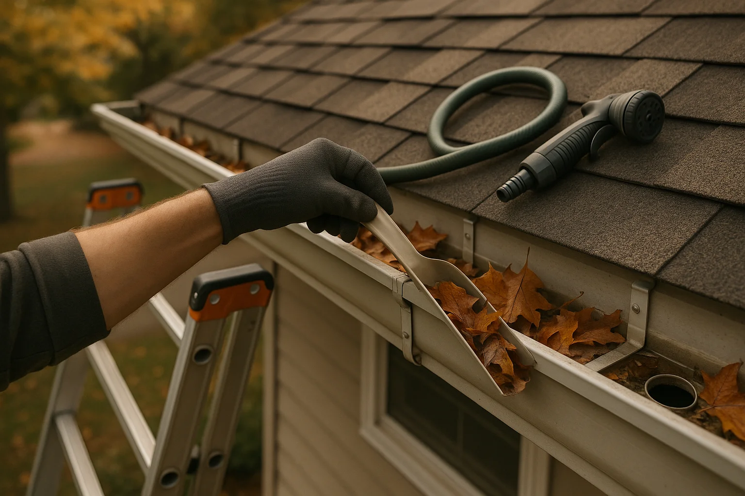 Nettoyer ses gouttières avant l’automne sans danger