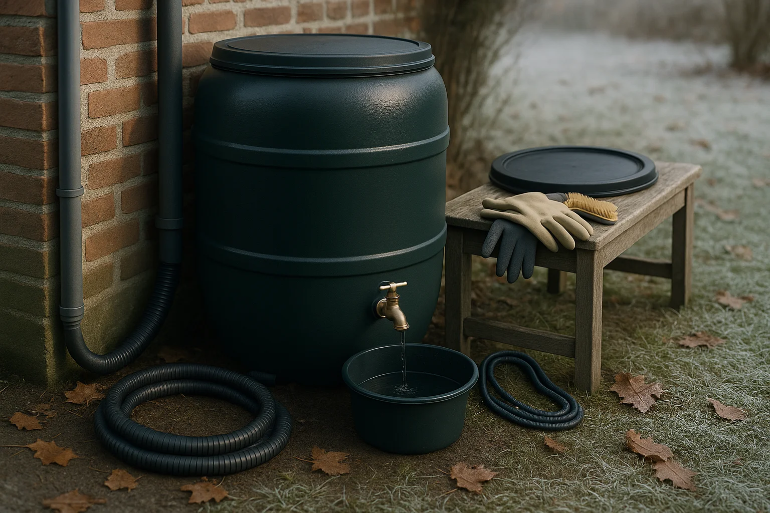 Préparer son récupérateur d’eau de pluie avant l’hiver : les gestes qui évitent le gel