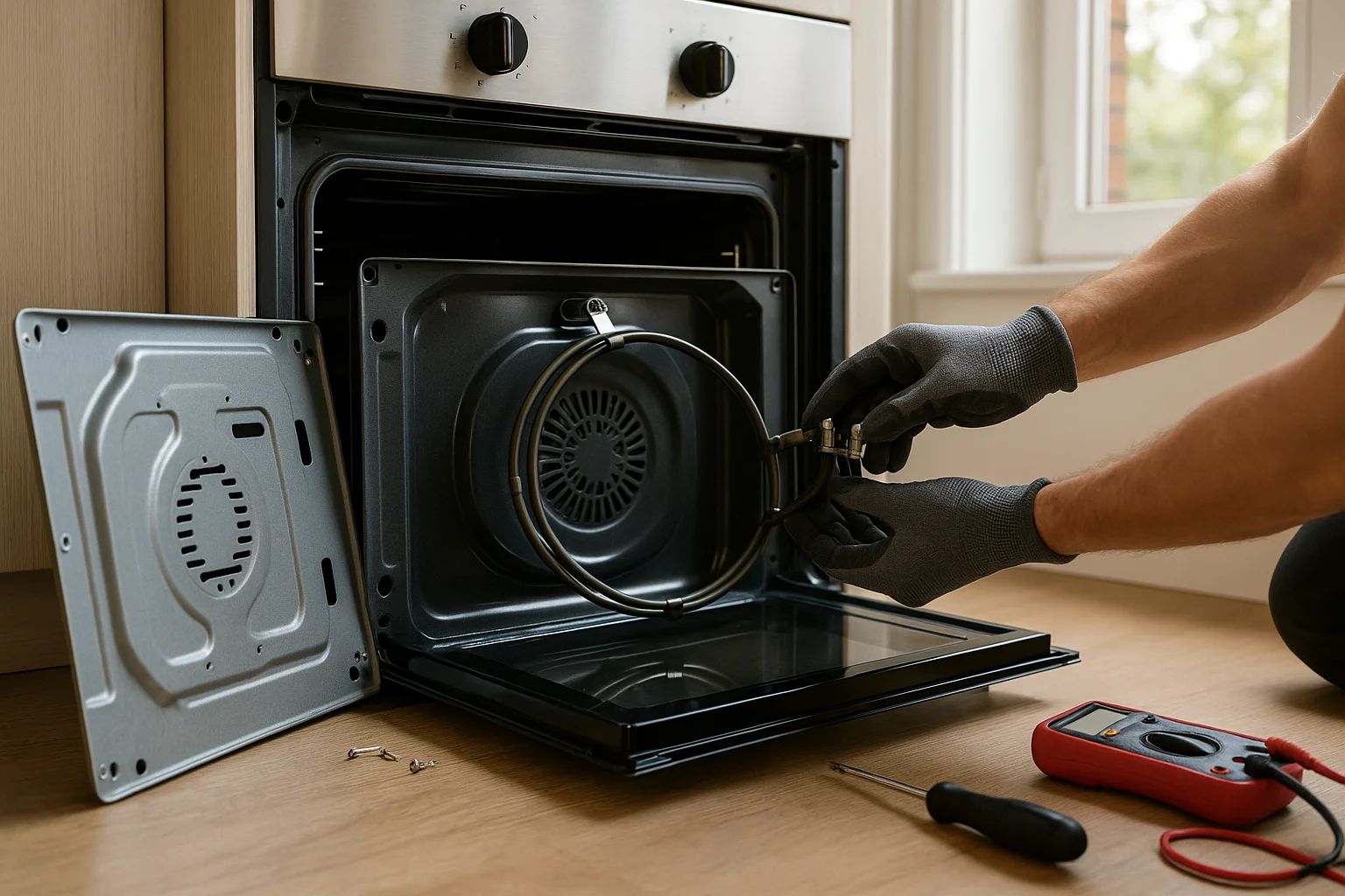 Réparer un four encastrable qui ne chauffe plus en chaleur tournante