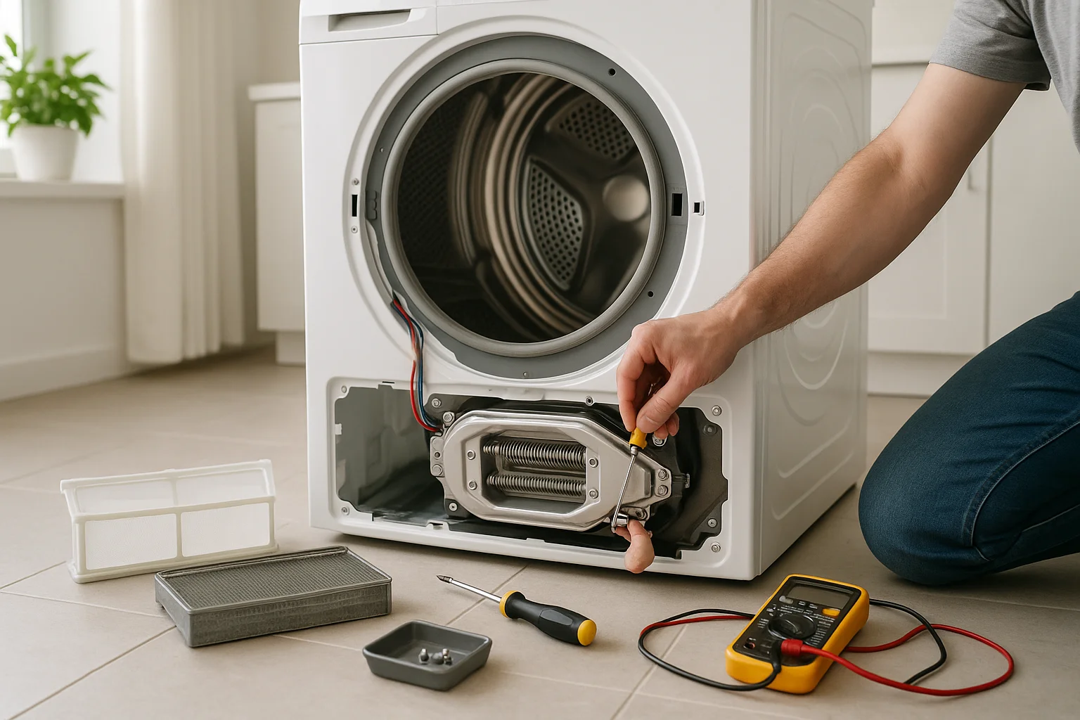 Réparer un sèche-linge à condensation qui ne chauffe plus ou s’arrête