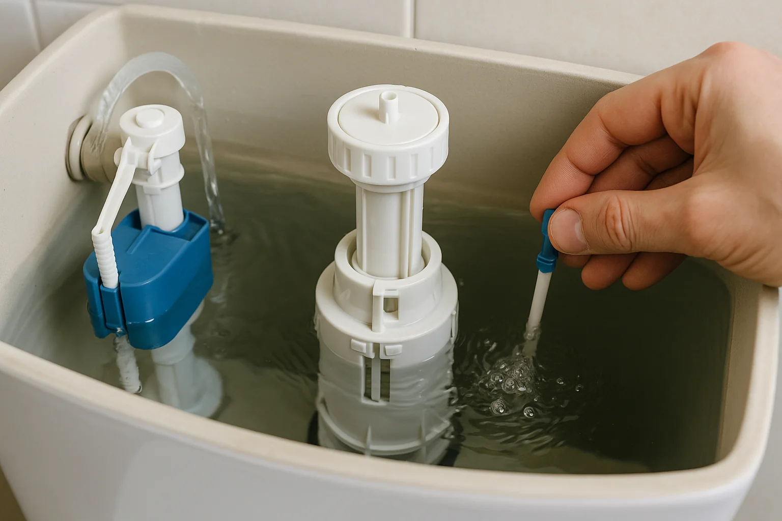 Réparer une chasse d’eau qui fuit : mécanisme et flotteur