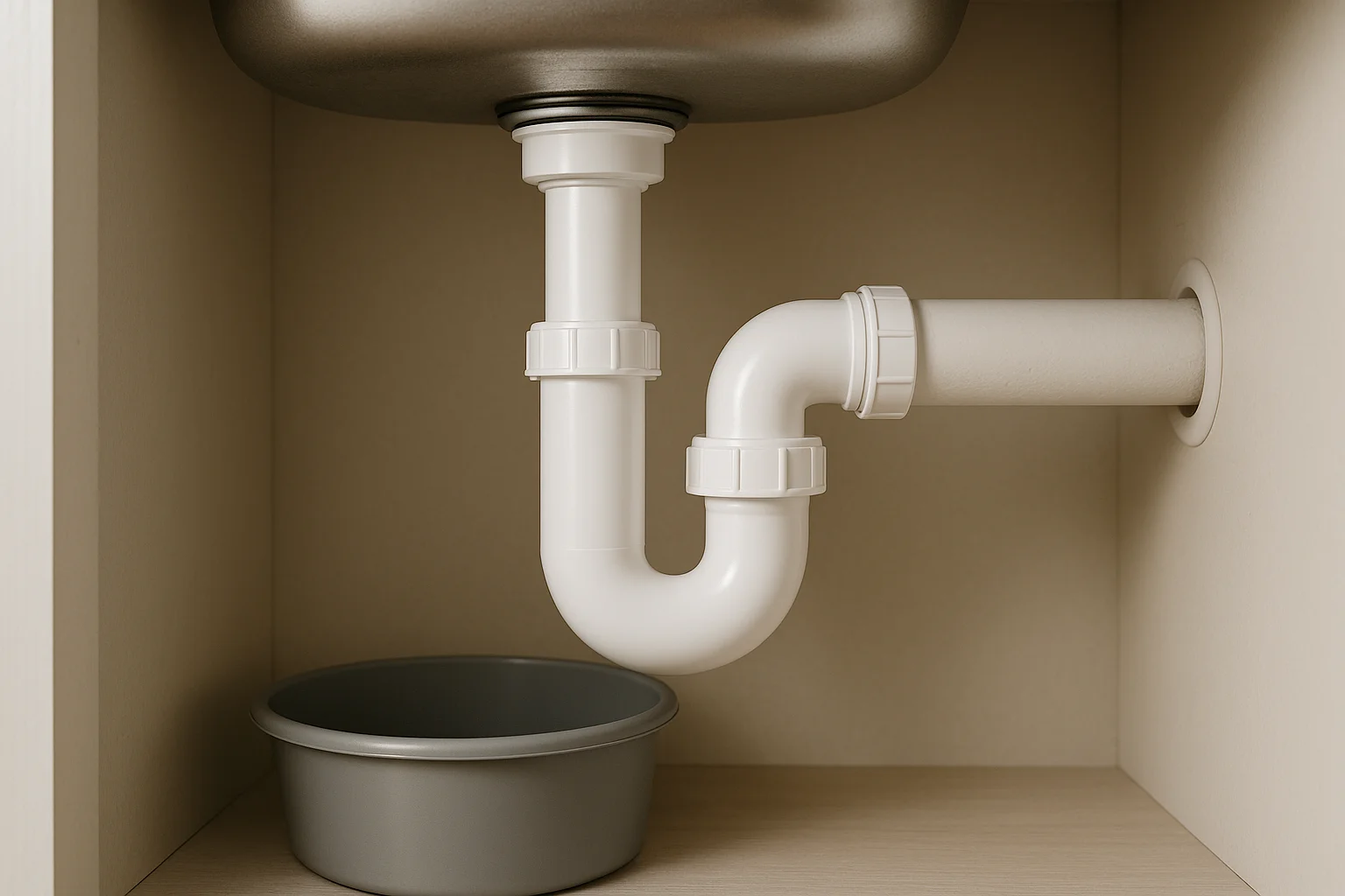 Réparer une fuite sous un évier : changer un siphon PVC étape par étape