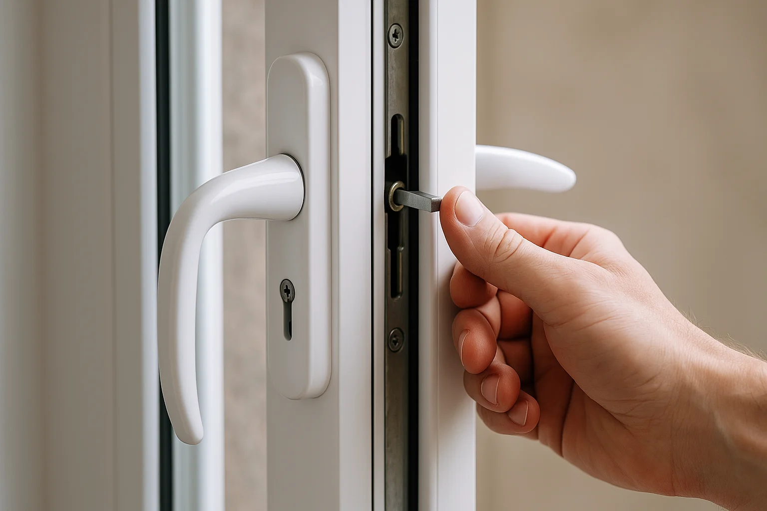 Réparer une poignée de porte-fenêtre PVC qui tourne
